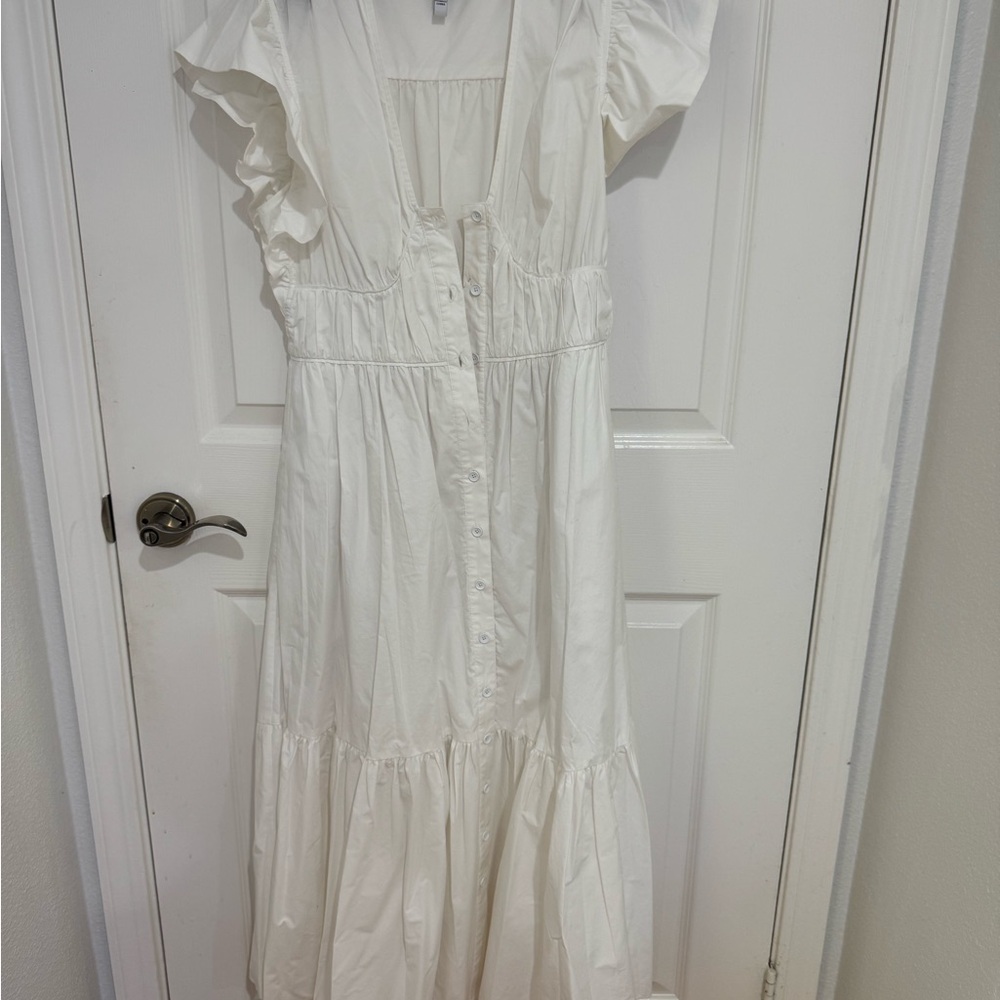 10 Crosby Derek Lam Cream Ruffled Sleeve Top